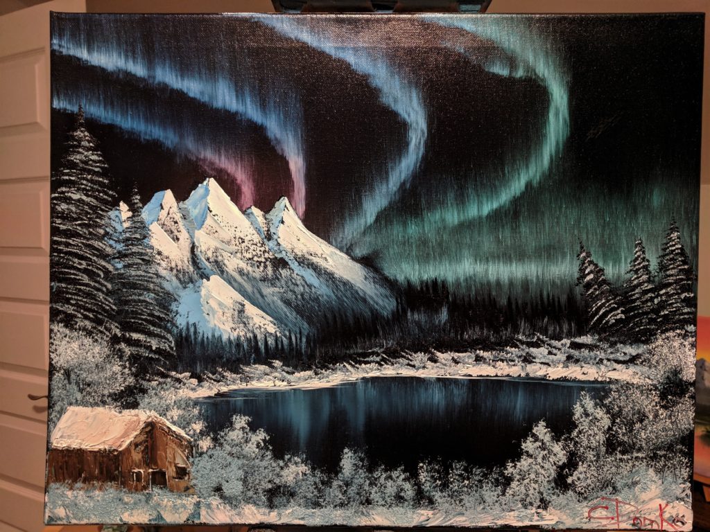 Northern Lights, part 3. Painting #59 - Home